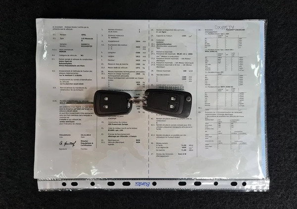 Opel Meriva cena 34555 przebieg: 115900, rok produkcji 2015 z Przysucha małe 781